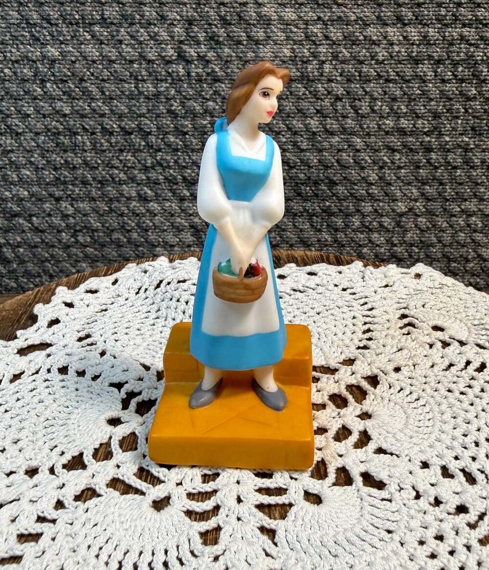 Disney Grolier Belle Beauty and the Beast Porcelain Ceramic Figurine 3.5"